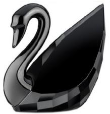 Swarovski Crystal Soulmates Jet Swan