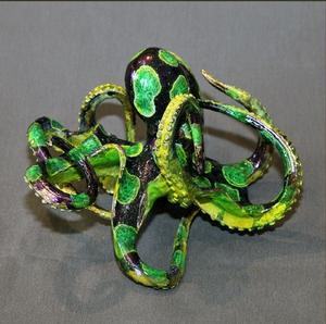 Barry Stein Bronze Eli Octopus -Purple Lime