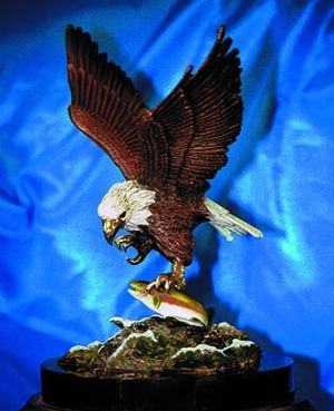 Barry Stein Nature's Bounty Bronze Eagle Sculpture