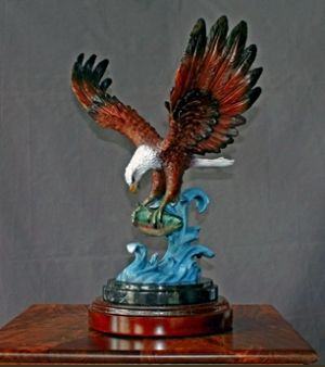 Barry Stein Splashdown Bronze Eagle Sculpture