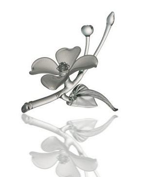 Frabel Studios Glass Dogwood Mini, Frosted