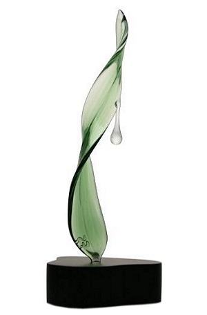 Frabel Studios Glass Dewdrop Foliage GREEN