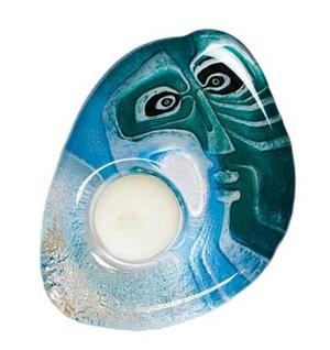 Ideo Blue - Mats Jonasson Crystal Tea light candle holder 69026