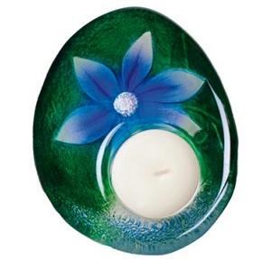 Flora Blue Flower -Mats Jonasson Tealight Candle holder 69013