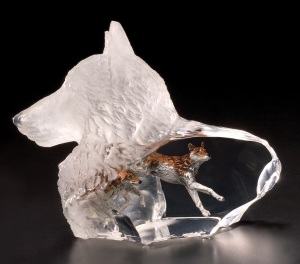 Wild Spirit, Wolf Sculpture by Kitty Cantrell