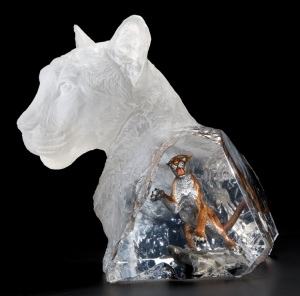 The Hunter, Cougar Sculpture by Kitty Cantrell