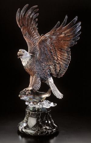 Over The Rainbow, Eagle Sculpture by Kitty Cantrell
