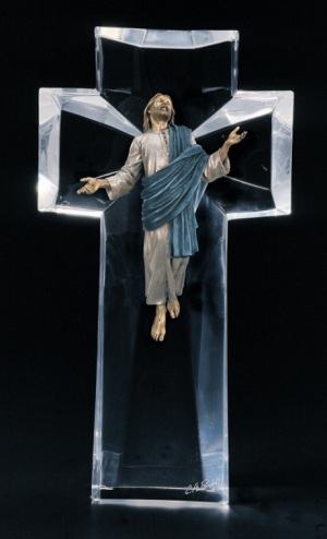 The Ascent, Bronze Sculpture of Jesus by Christopher Pardell