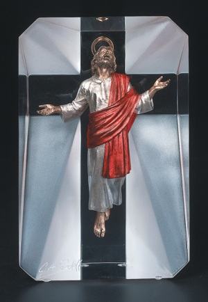 Resurrection, Lucite Sculpture of Jesus Retired
