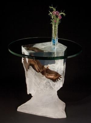 Between Earth and Sky, Eagle Table Sculpture by Christopher Pardell