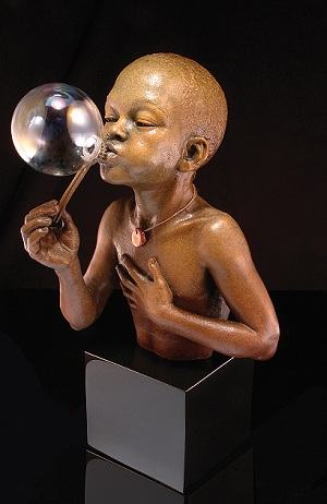 Summer Days - Little Carefree Child Blowing Bubbles