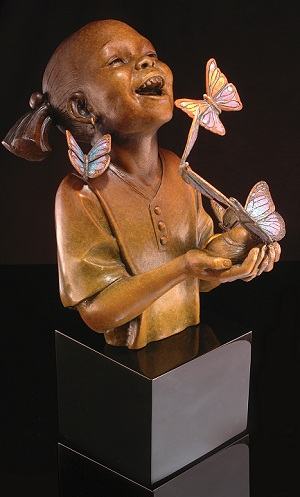 Hope - A young child with Butterflies.