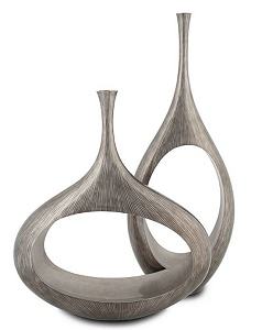 Hole Vases III-Free Form Wood Sculpture Vase Set