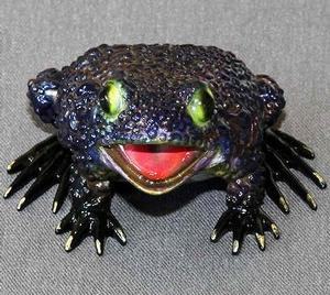 Boobala Purple Bronze Frog by Barry Stein