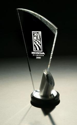 Sample -Custom Laser Image Honda Award.