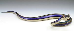 Artist's Choice  Dichroic Snake Glass Sculpture