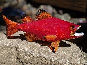 HopkoYellow Eye Rock Bass - Salt Water Glass Fish Sculpture