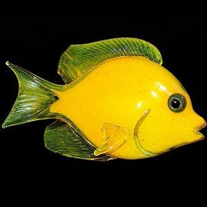 Yellow Tang Tropical Reef Fish Sculpture Wall Sculpture