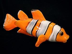 Clown Tropical Reef  Glass Fish Sculpture Wall Sculpture - NEMO