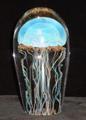 Blue Moon Glass Jellyfish Sculpture by Richard Satava