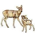 Swarovski Golden Shadow Doe and Fawn Set