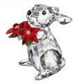 Rabbit with Poinsettia by Swarovski