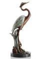 Resting Heron Waterfowl Sculpture