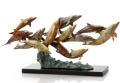 Dozen Swimming Dolphins Sculpt