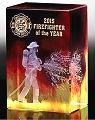 Custom Crystal Firefighter recognition award