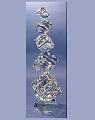 Dichroic 5 Optical Crystal Tumbling Cube tower