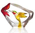Mats Jonasson Painted Cystal Hummingbird 34265