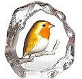 Mats Jonasson Crystal Hand painted Robin 34267