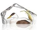 Mats Jonasson Eider Duck crystal sculpture