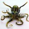 Hopko Art Glass Earth tone octopus