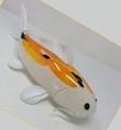 Orange Koi Fish glass sculpture