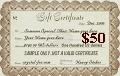 $50 US Gift Certificate