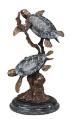 Sea Turtle Duet Bronze Sealife Sculpture 25576