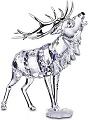 Swarovski Stag Silver Crystal
