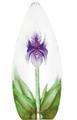Purple Lily - Large Etched Crystal by Mats Jonasson - MJ 33815