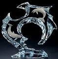 FLOW - Dolphins Sculpture in Lucite