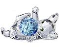 Swarovski Crystal Kitten Lying