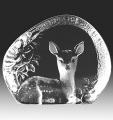 Mats JonassonFawn Deer- Etched Crystal -MJ 33283