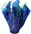 Serviente Glass Blue Dyad Folded Vase, Large