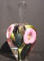 Calla Lily Tall Perfume Bottle, Pinkish Lavender Tri Lobe