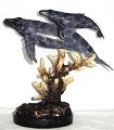 Humpback Whales Sculpture /coral 30988*