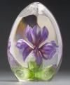 Mats Jonasson Purple Iris Etched Glass - MJ 33881
