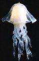 White Glass Jellyfish Lamp, Double Dome