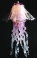 Pink Glass Jellyfish Lamp, Double Dome