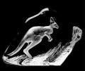 Mats Jonasson Kangaroo Glass Etching  MJ 33613