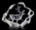 Mats Jonasson- Reindeer-Miniature Etched Crystal- MJ 88138